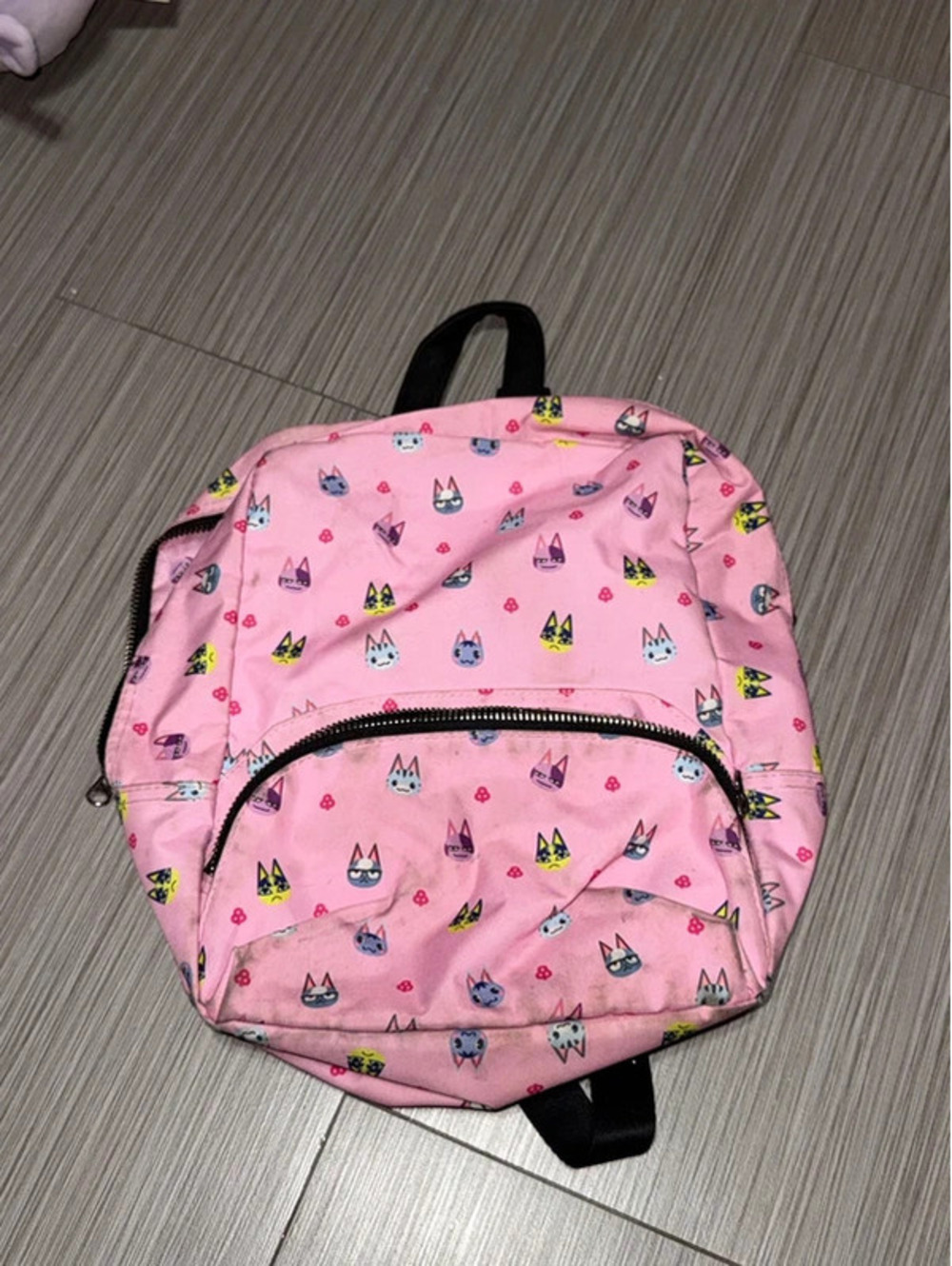 Pink Animal Crossing Cats Backpack
